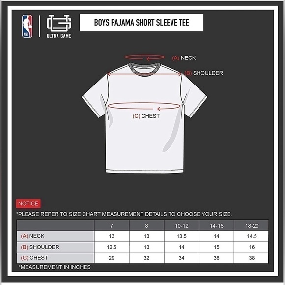 Ultra Game NBA Boy's 2 Piece PJs Lounge Pants & Tee Set Boys Size M (8) - Picture 5 of 12